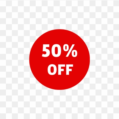 Free png icon of 50 percent off